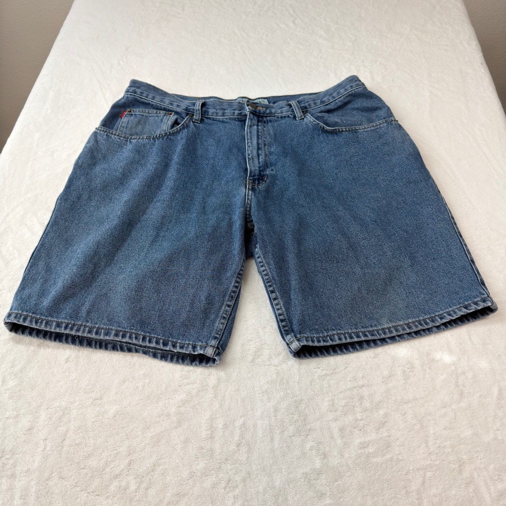 Bugle Boy Denim Shorts Men 38 Blue Excellent Vintage 90s Relaxed Fit Medium Wash